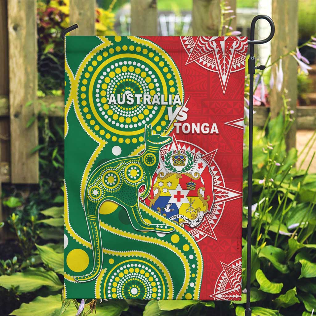 Tonga Australia Rugby Garden Flag Kangaroos And Tonga Mate Maa Together