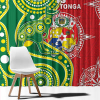 Tonga Australia Rugby Window Curtain Kangaroos And Tonga Mate Maa Together