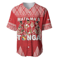 Custom Tonga Rugby Baseball Jersey Tonga Mate Ma'a Take The Lead LT05 Red - Polynesian Pride