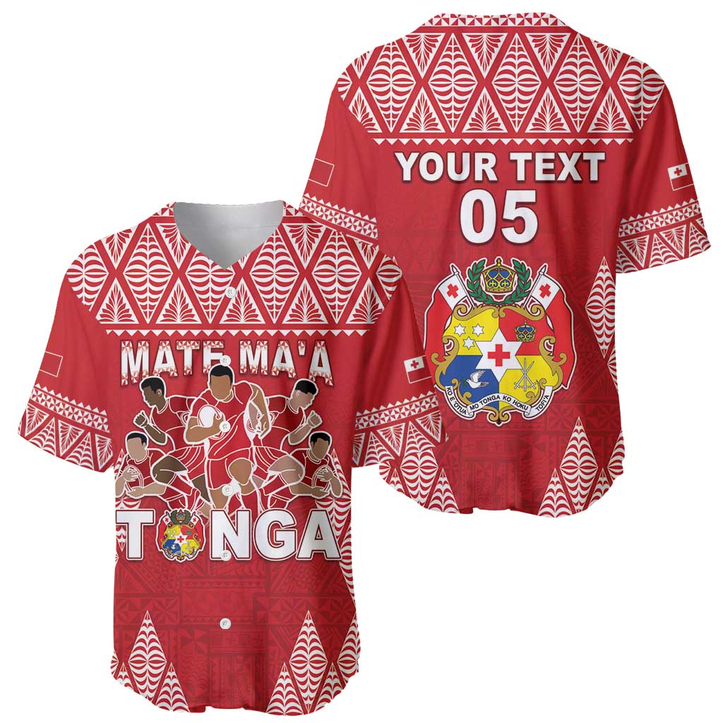 Custom Tonga Rugby Baseball Jersey Tonga Mate Ma'a Take The Lead LT05 - Polynesian Pride