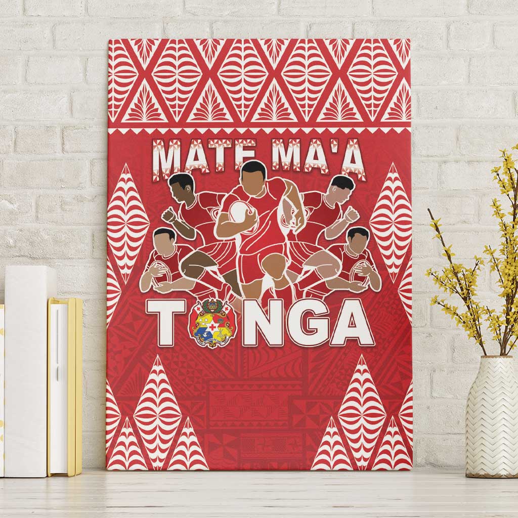 Tonga Rugby Canvas Wall Art Tonga Mate Ma'a Take The Lead LT05 Without Frame Red - Polynesian Pride