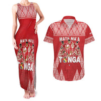 Custom Tonga Rugby Couples Matching Tank Maxi Dress and Hawaiian Shirt Tonga Mate Ma'a Take The Lead