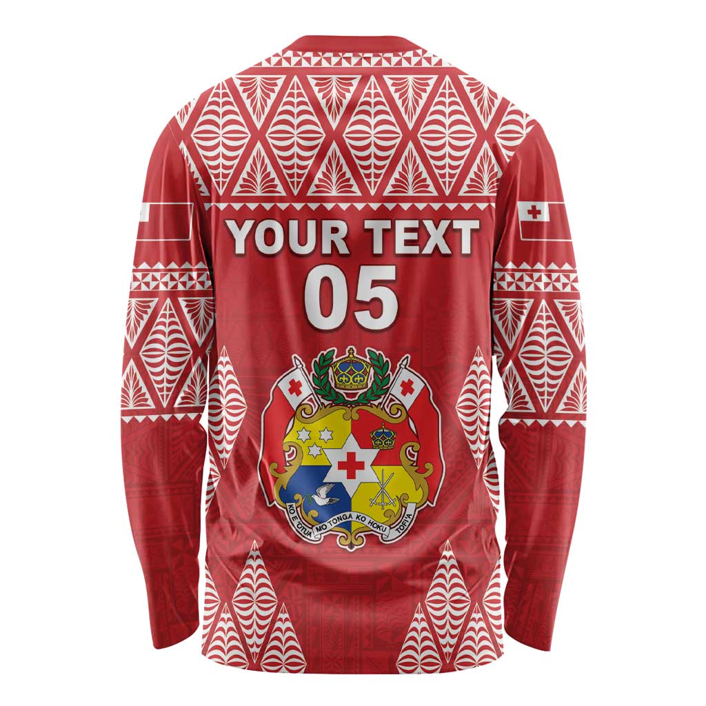 Custom Tonga Rugby Long Sleeve Shirt Tonga Mate Ma'a Take The Lead
