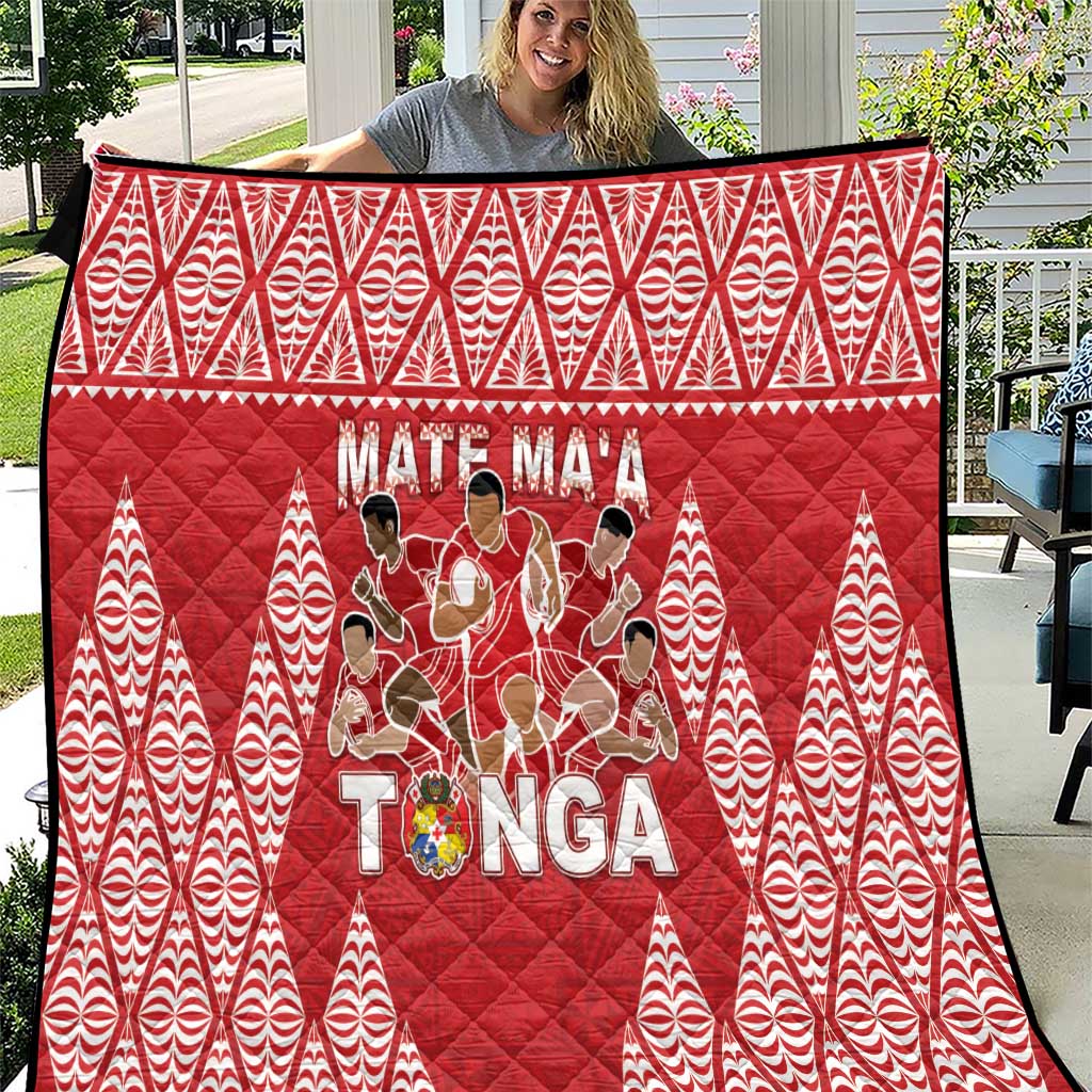 Tonga Rugby Quilt Tonga Mate Ma'a Take The Lead LT05 Red - Polynesian Pride