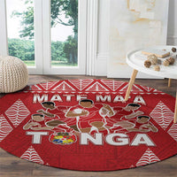 Tonga Rugby Round Carpet Tonga Mate Ma'a Take The Lead LT05 - Polynesian Pride