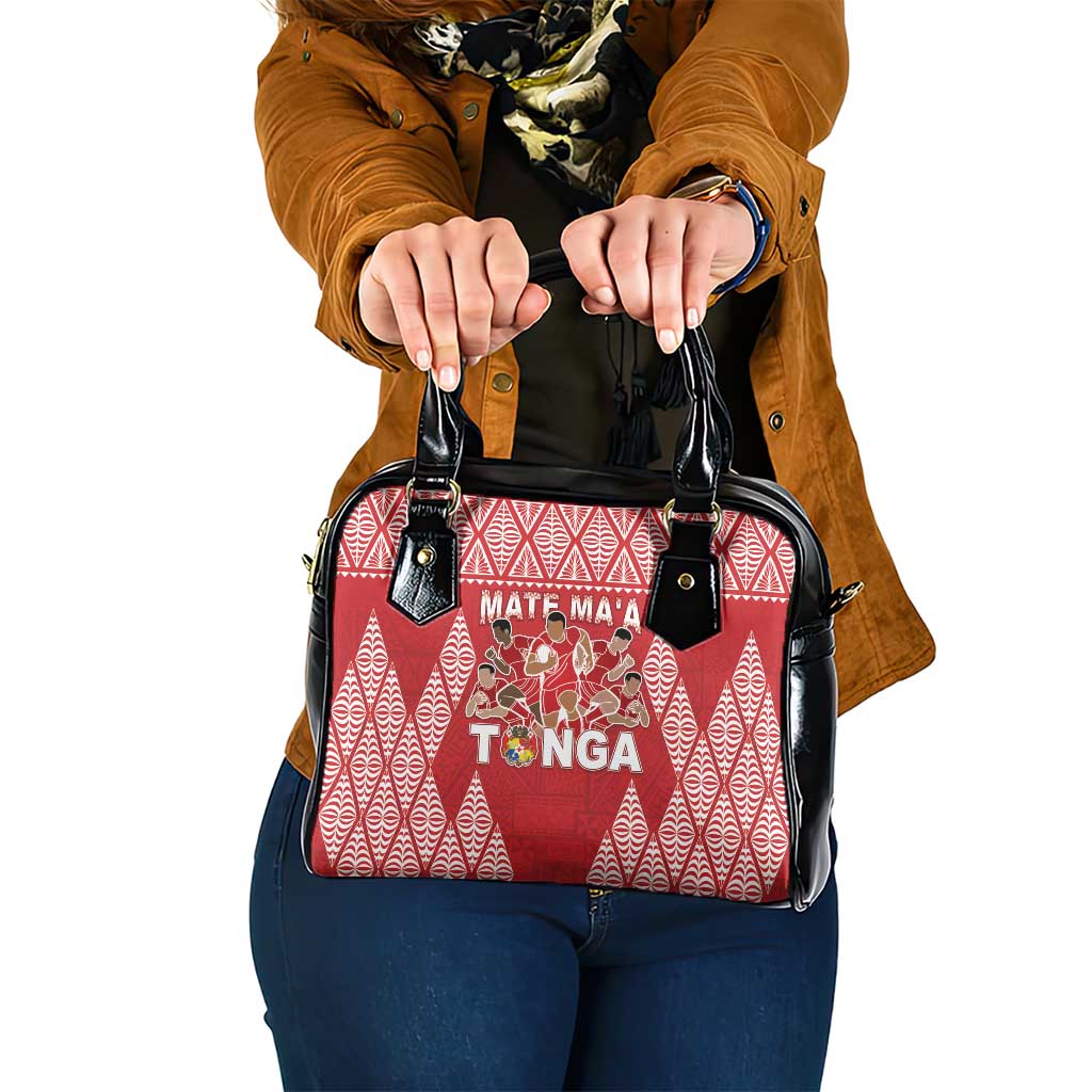 Tonga Rugby Shoulder Handbag Tonga Mate Ma'a Take The Lead LT05 One Size Red - Polynesian Pride
