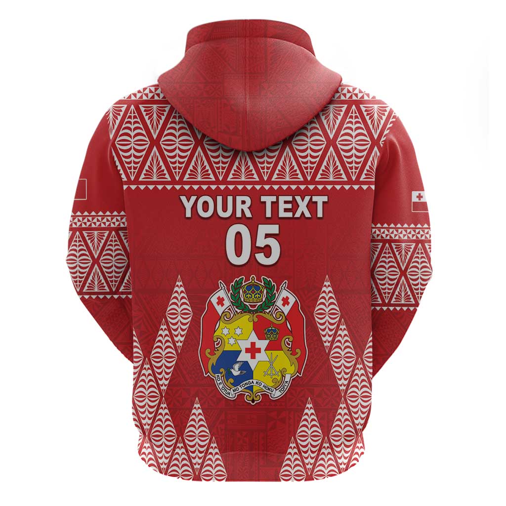 Custom Tonga Rugby Zip Hoodie Tonga Mate Ma'a Take The Lead LT05 - Polynesian Pride