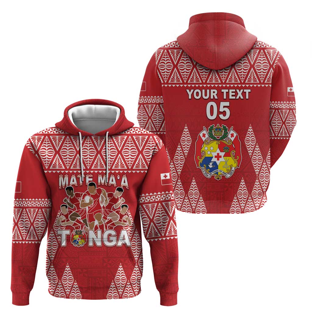 Custom Tonga Rugby Zip Hoodie Tonga Mate Ma'a Take The Lead LT05 - Polynesian Pride