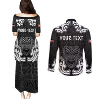 Personalised Aotearoa Couples Matching Puletasi Dress and Long Sleeve Button Shirt Toitu Te Tiriti O Waitangi LT05 - Polynesian Pride