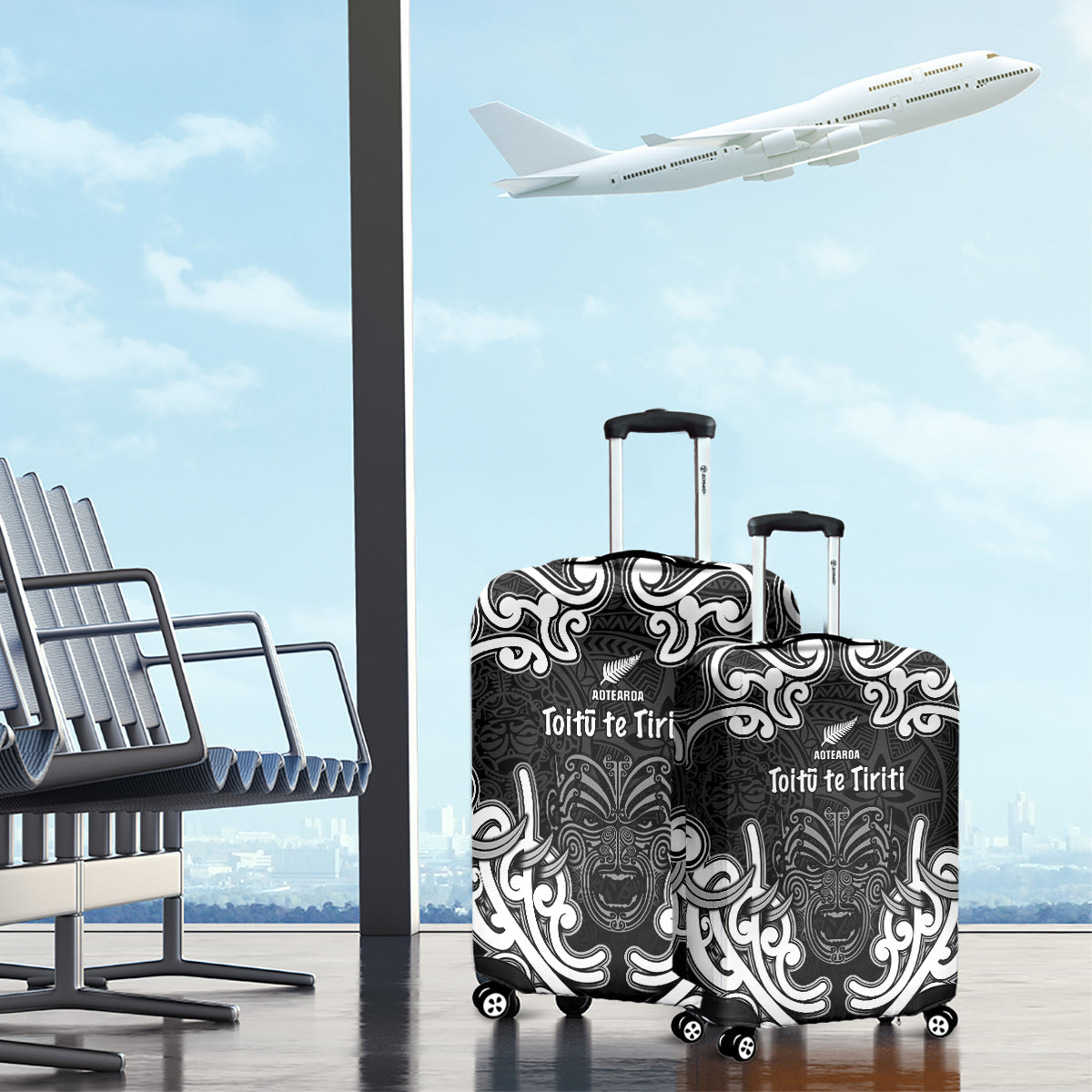 Aotearoa Luggage Cover Toitu Te Tiriti O Waitangi LT05 - Polynesian Pride
