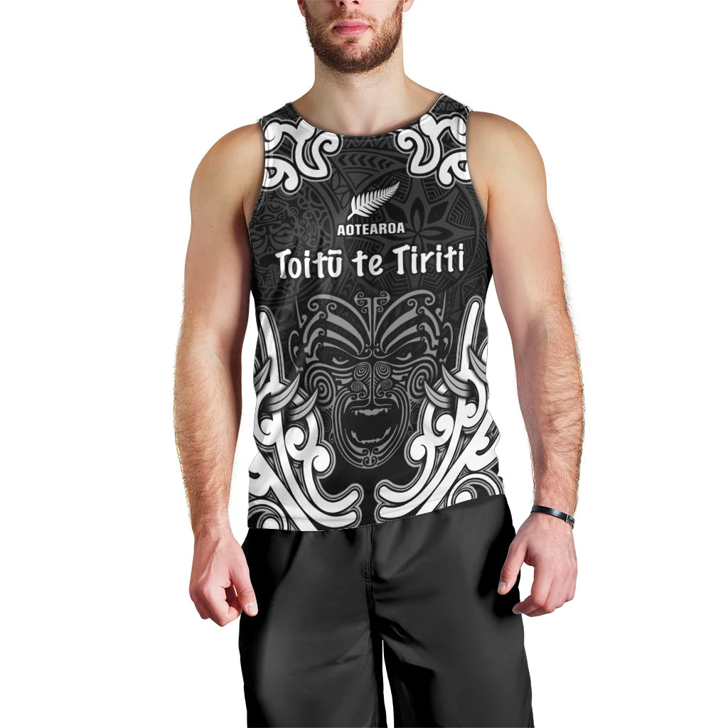 Personalised Aotearoa Men Tank Top Toitu Te Tiriti O Waitangi LT05 - Polynesian Pride