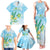 Personalised 2025 Aloha Hawaii Family Matching Tank Maxi Dress and Hawaiian Shirt Tropical Flowers And Honu