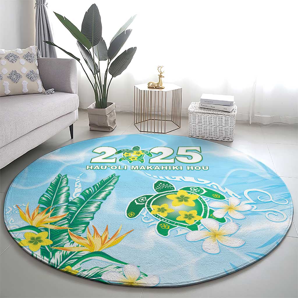 2025 Aloha Hawaii Round Carpet Tropical Flowers And Honu LT05 - Polynesian Pride