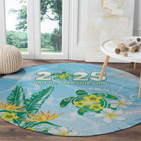 2025 Aloha Hawaii Round Carpet Tropical Flowers And Honu LT05 - Polynesian Pride