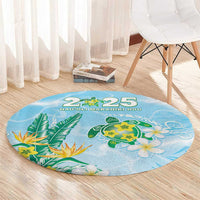 2025 Aloha Hawaii Round Carpet Tropical Flowers And Honu LT05 - Polynesian Pride