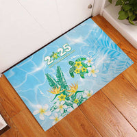 2025 Aloha Hawaii Rubber Doormat Tropical Flowers And Honu LT05 - Polynesian Pride