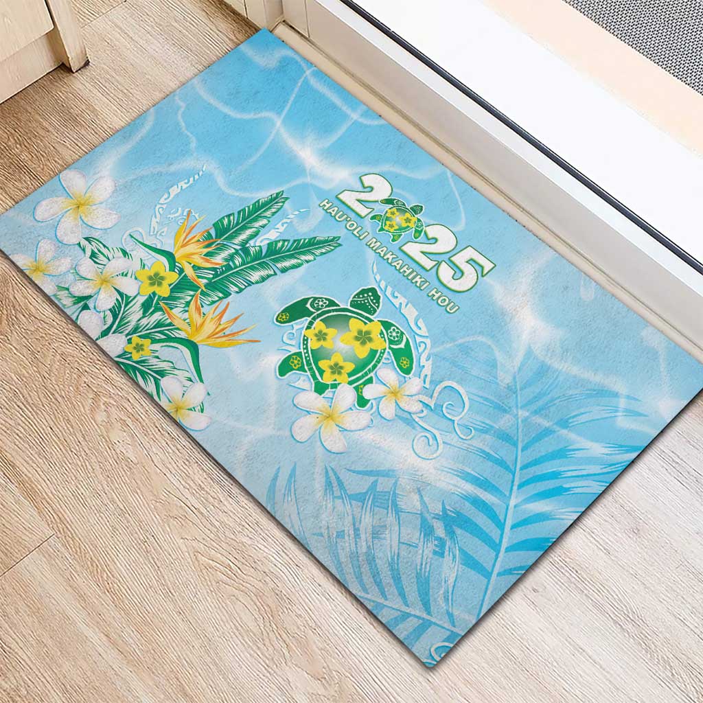 2025 Aloha Hawaii Rubber Doormat Tropical Flowers And Honu LT05 - Polynesian Pride