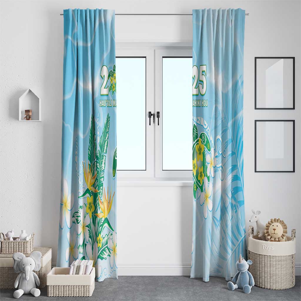 2025 Aloha Hawaii Window Curtain Tropical Flowers And Honu