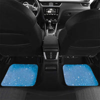 Hawaii Honu Car Mats Tropical Flowers Blue Gradient