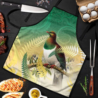 New Zealand Pigeon Kereru Apron Maori Fern Art Green Gradient - Polynesian Pride