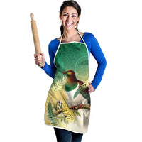 New Zealand Pigeon Kereru Apron Maori Fern Art Green Gradient - Polynesian Pride