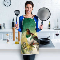 New Zealand Pigeon Kereru Apron Maori Fern Art Green Gradient - Polynesian Pride