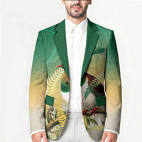 New Zealand Pigeon Kereru Blazer Maori Fern Art Green Gradient - Polynesian Pride