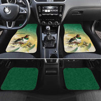 New Zealand Pigeon Kereru Car Mats Maori Fern Art Green Gradient - Polynesian Pride
