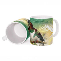 New Zealand Pigeon Kereru Ceramic Mug Maori Fern Art Green Gradient LT05 - Polynesian Pride