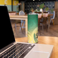 New Zealand Pigeon Kereru Skinny Tumbler Maori Fern Art Green Gradient - Polynesian Pride