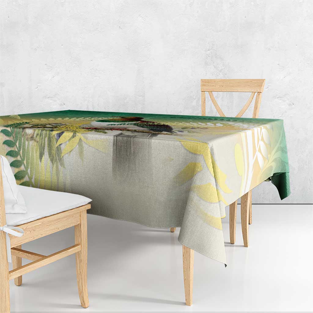 New Zealand Pigeon Kereru Tablecloth Maori Fern Art Green Gradient LT05 - Polynesian Pride