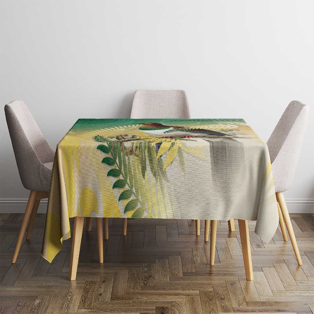 New Zealand Pigeon Kereru Tablecloth Maori Fern Art Green Gradient LT05 - Polynesian Pride