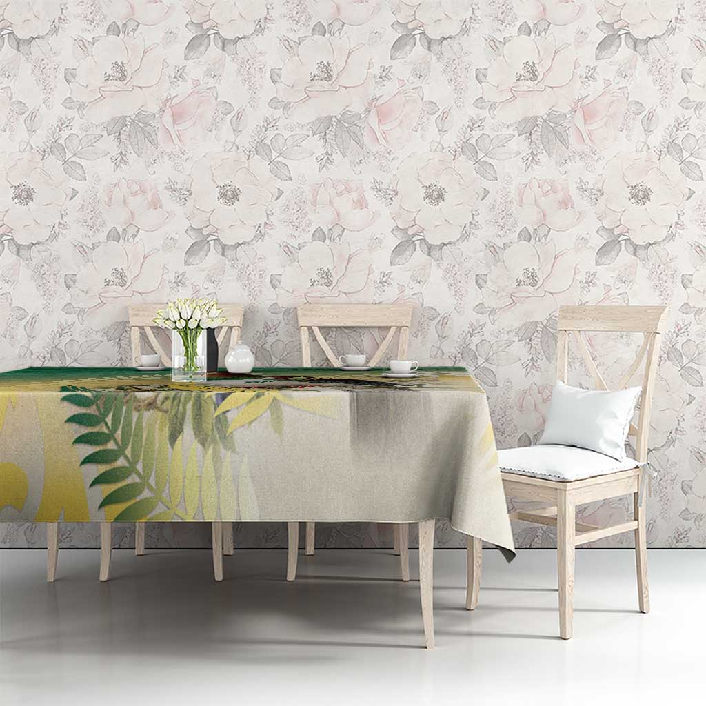 New Zealand Pigeon Kereru Tablecloth Maori Fern Art Green Gradient LT05 - Polynesian Pride