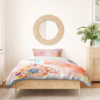 Happy Holi Festival Bedding Set Rangoli With Polynesian Pattern LT05 - Polynesian Pride