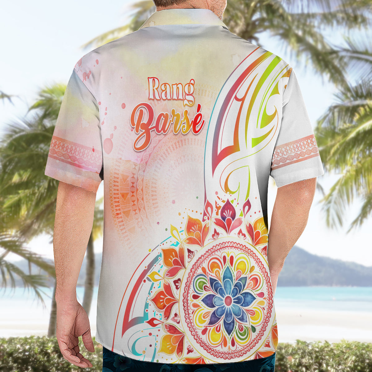 Happy Holi Festival Hawaiian Shirt Rangoli With Polynesian Pattern LT05 - Polynesian Pride