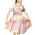 Happy Holi Festival Kid Short Sleeve Dress Rangoli With Polynesian Pattern LT05 - Polynesian Pride