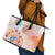 Happy Holi Festival Leather Tote Bag Rangoli With Polynesian Pattern LT05 - Polynesian Pride