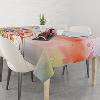 Happy Holi Festival Tablecloth Rangoli With Polynesian Pattern LT05 - Polynesian Pride