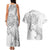 Brain Cancer Warrior Couples Matching Tank Maxi Dress and Hawaiian Shirt Never Give Up
