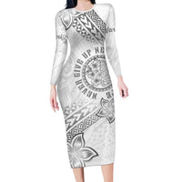 Brain Cancer Warrior Family Matching Long Sleeve Bodycon Dress and Hawaiian Shirt Never Give Up