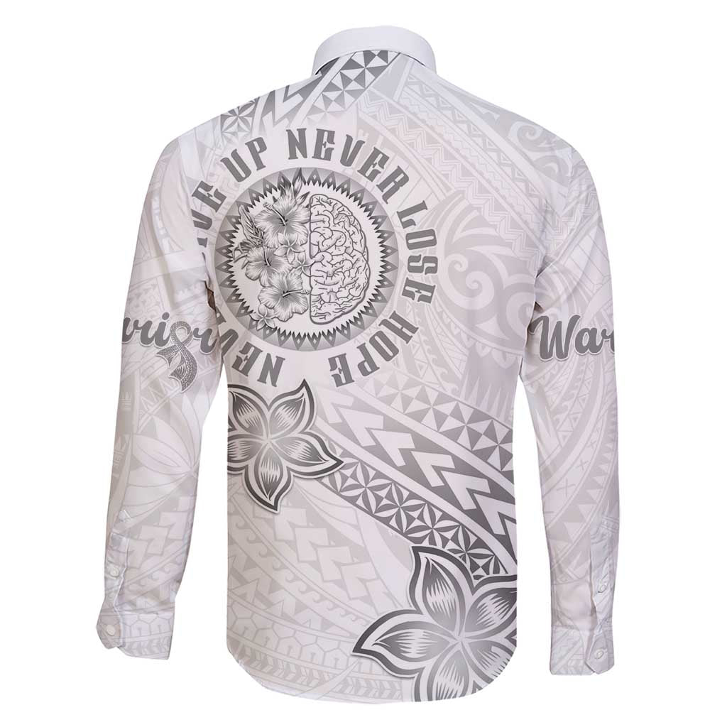 Brain Cancer Warrior Family Matching Short Sleeve Bodycon Dress and Hawaiian Shirt Never Give Up