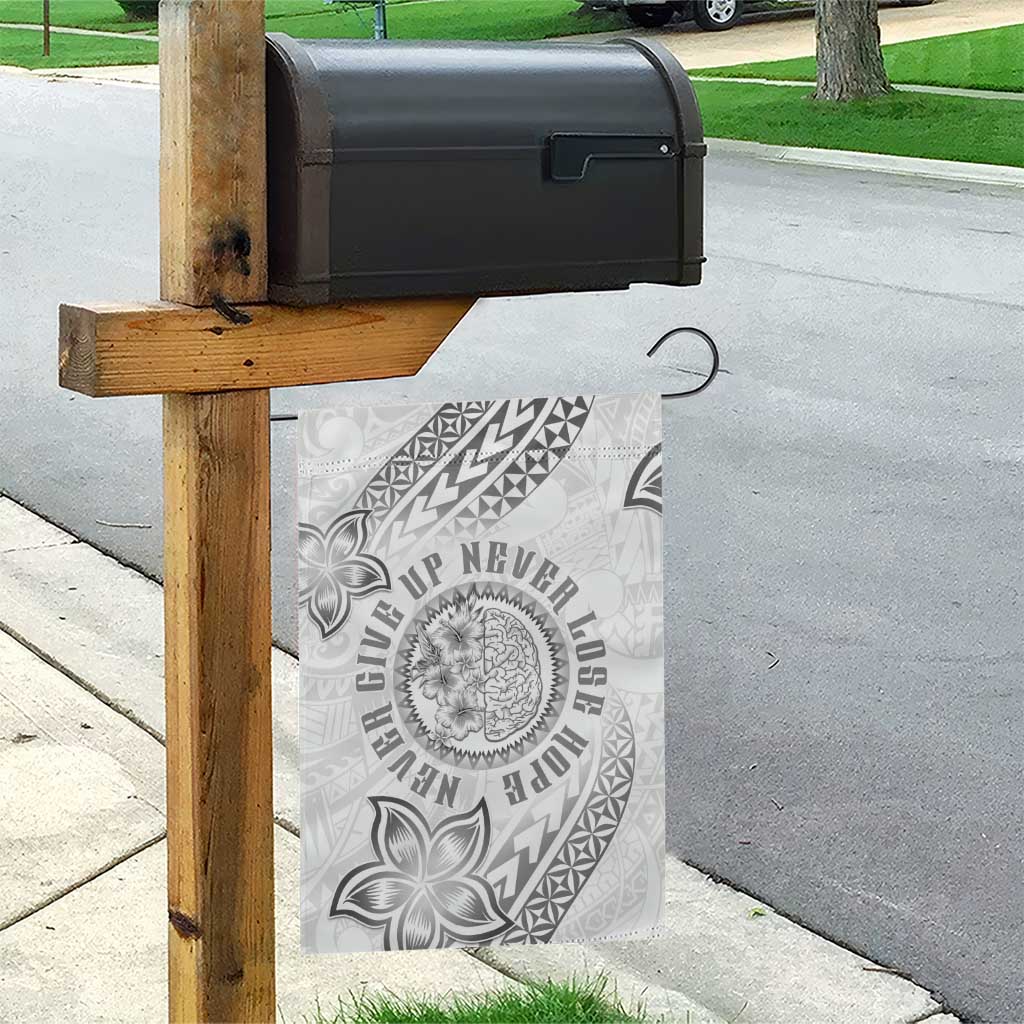 Brain Cancer Warrior Garden Flag Never Give Up