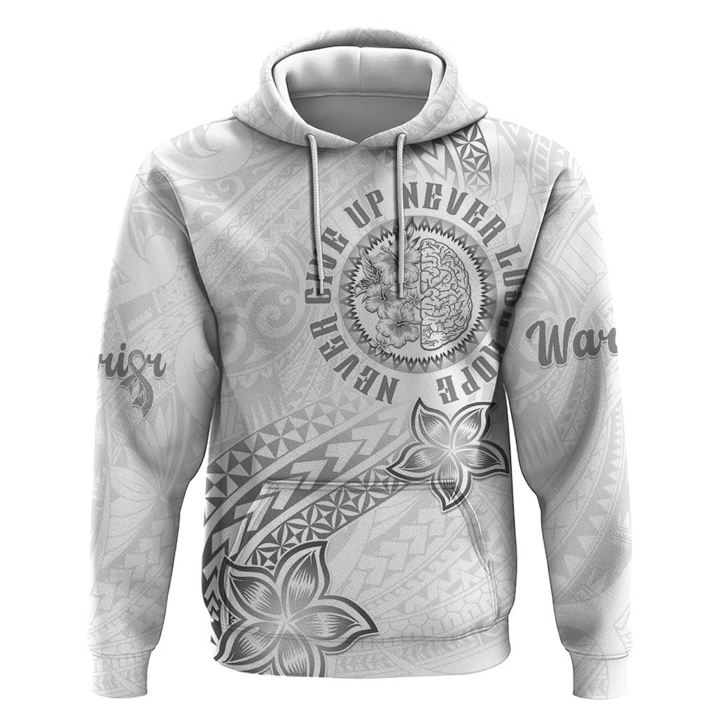 Brain Cancer Warrior Hoodie Never Give Up