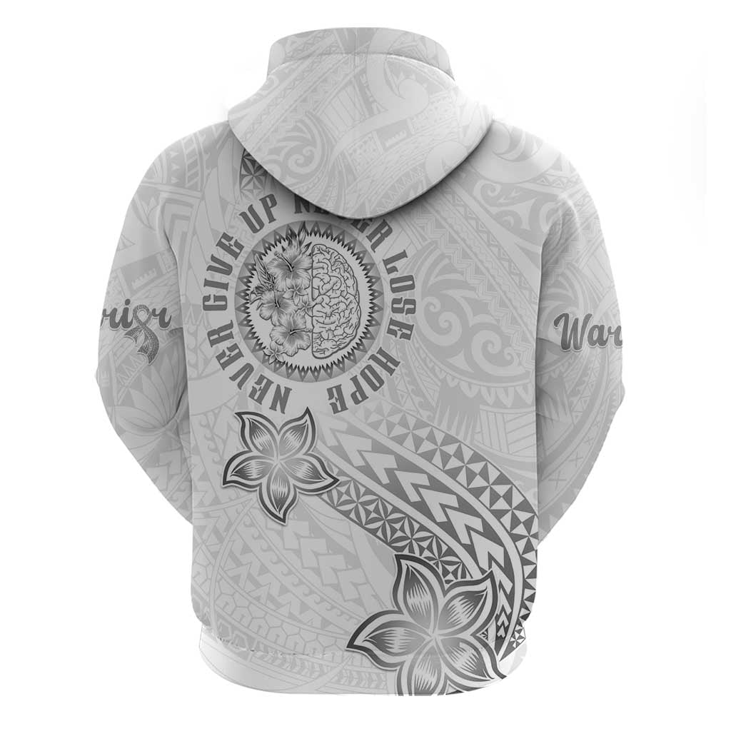 Brain Cancer Warrior Hoodie Never Give Up