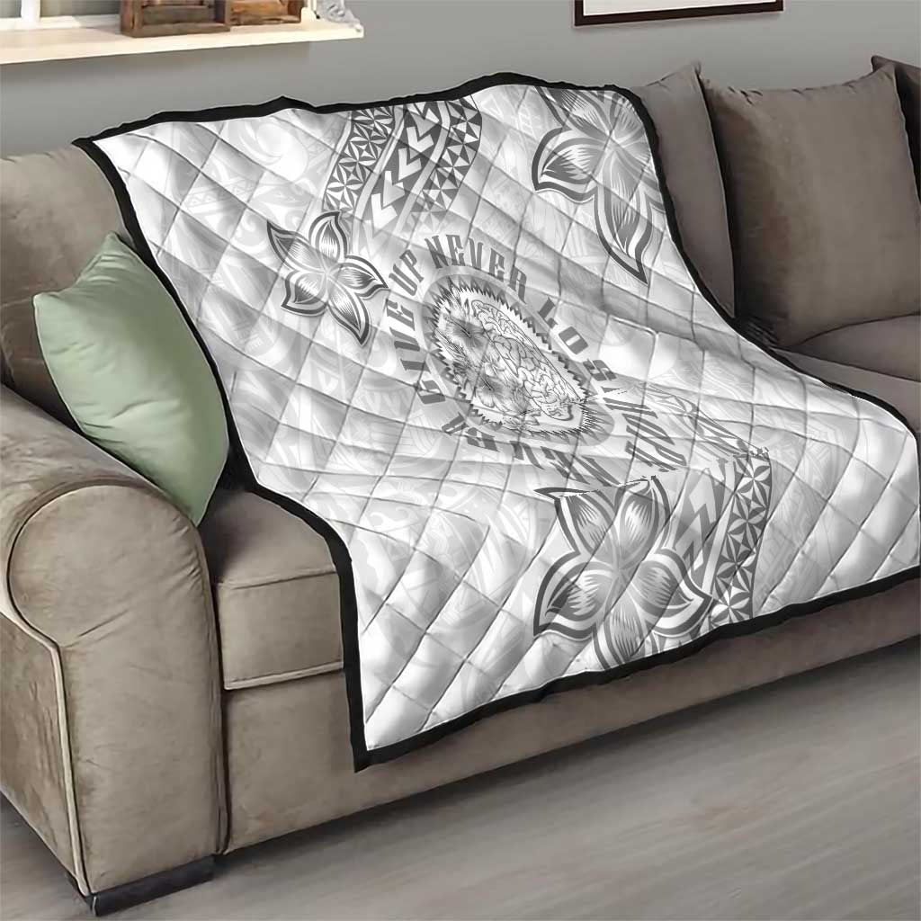 Brain Cancer Warrior Quilt Never Give Up