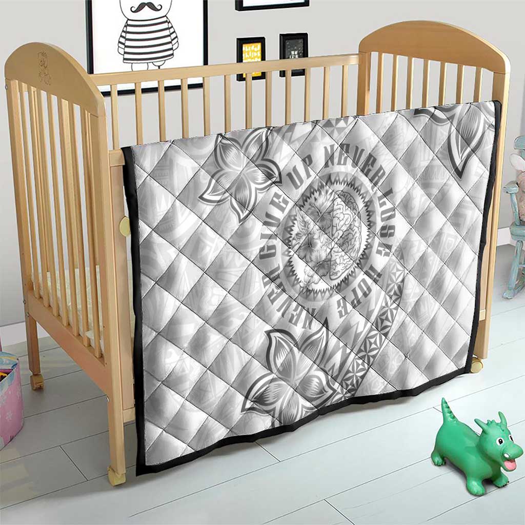 Brain Cancer Warrior Quilt Never Give Up