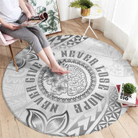 Brain Cancer Warrior Round Carpet Never Give Up LT05 - Polynesian Pride