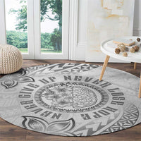 Brain Cancer Warrior Round Carpet Never Give Up LT05 - Polynesian Pride
