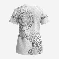 Brain Cancer Warrior Scrub Top Never Give Up - Polynesian Pride