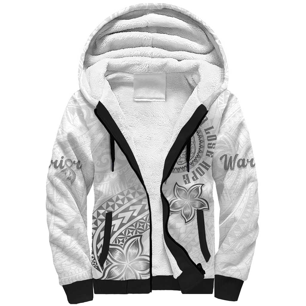 Brain Cancer Warrior Sherpa Hoodie Never Give Up